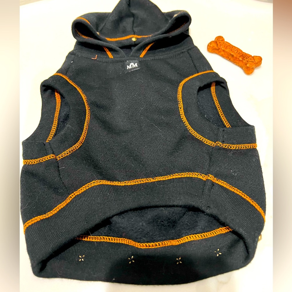 🐕 MM Biker Dude Dog Hoodie  Size Small